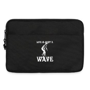 Life Is Just A Wave - Laptop bag 13" - black - Front