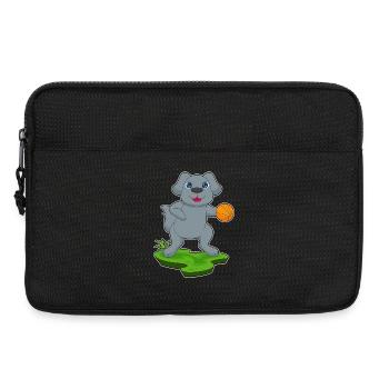Chien Joueur De Basket-ball Sports De Basket-ball - Sacoche pour ordinateur portable 13 pouces - noir - Devant