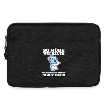 Ausschlafen Müde Spruch lustig Schlafen - Koala - Laptoptasche 13" - Schwarz - Vorne