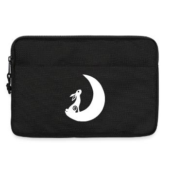 A rabbit on the moon - Laptop bag 13" - black - Front