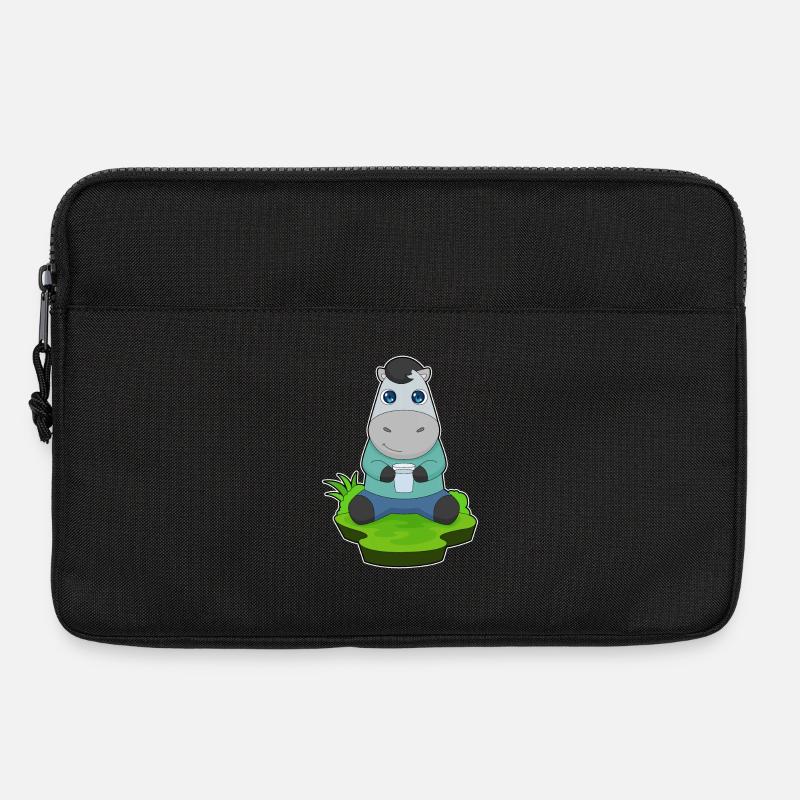Pferd Wasser Becher - Laptoptasche 13" - Schwarz