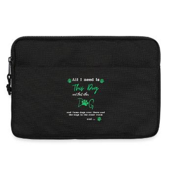 Motif de chien humoristique avec des pattes - Sacoche pour ordinateur portable 13 pouces - noir - Devant