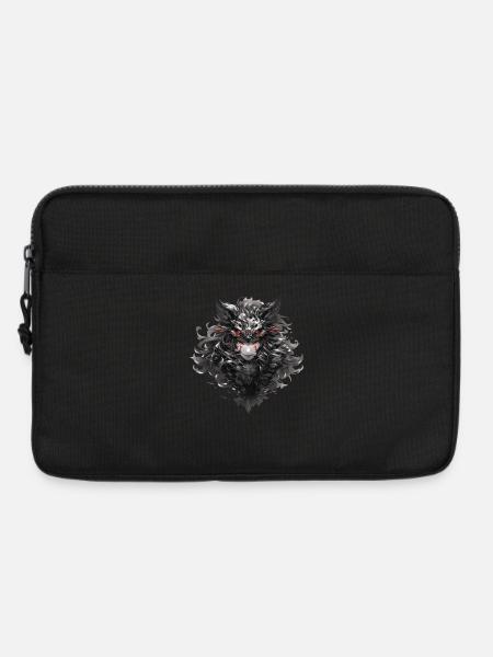 Dunkler Mondwolfmaske - Laptoptasche 13" - Schwarz