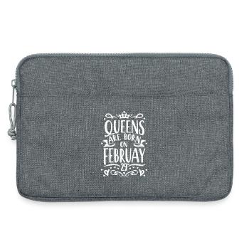 Anniversaire de la reine des jours bissextiles du 29 février - Sacoche pour ordinateur portable 13 pouces - gris chiné - Devant