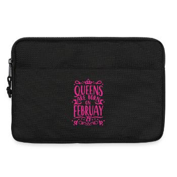 Anniversaire de la reine des jours bissextiles du 29 février - Sacoche pour ordinateur portable 13 pouces - noir - Devant