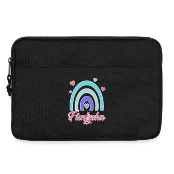 15. Geburtstag Regenbogen Vintage - Laptoptasche 13" - Schwarz - Vorne