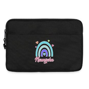 19. Geburtstag Regenbogen Vintage - Laptoptasche 13" - Schwarz - Vorne