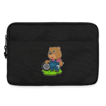 Bear Car Mechanic Car Tire Car Repair Shop - Laptop bag 13" - black - Front