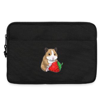 Hamster Fraise - Sacoche pour ordinateur portable 13 pouces - noir - Devant