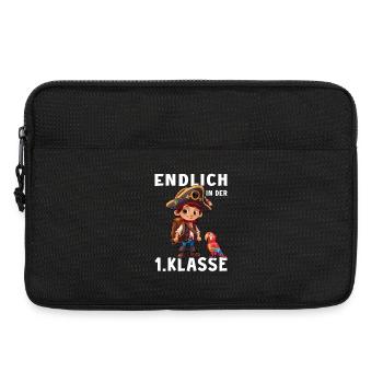 Pirat 1 Klasse Einschulung Piraten Erstklässler - Laptoptasche 13" - Schwarz - Vorne