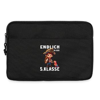 Piraten Pirat 5 Klasse Papagei Fünftklässler - Laptoptasche 13" - Schwarz - Vorne