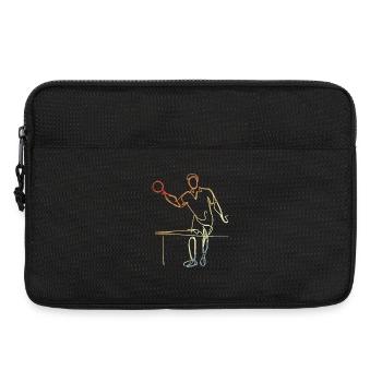 Dessin de tennis de Table Vintage - Sacoche pour ordinateur portable 13 pouces - noir - Devant