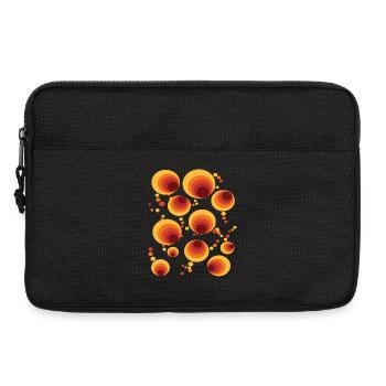 Abstraktes Polka Dots Kreismuster - Laptoptasche 13" - Schwarz - Vorne