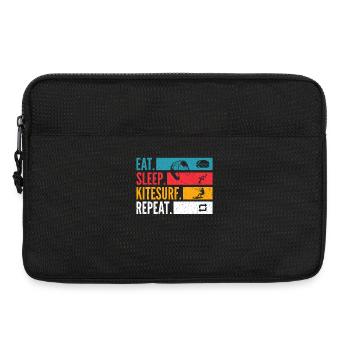 Eat Sleep Kitesurf Repeat for kitesurfing - Laptop bag 13" - black - Front