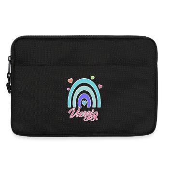 40. Geburtstag Regenbogen Vintage - Laptoptasche 13" - Schwarz - Vorne