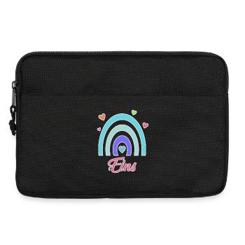 1. Geburtstag Regenbogen Baby Motiv - Laptoptasche 13" - Schwarz - Vorne