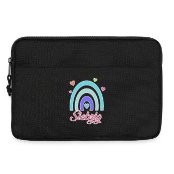 70. Geburtstag Regenbogen Vintage - Laptoptasche 13" - Schwarz - Vorne