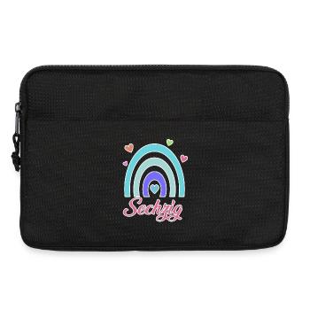 60. Geburtstag Regenbogen Vintage - Laptoptasche 13" - Schwarz - Vorne