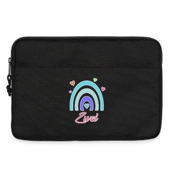 2. Geburtstag Regenbogen Vintage - Laptoptasche 13" - Schwarz - Vorne