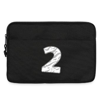Nummer 2 Zahl Ziffer - Laptoptasche 13" - Schwarz - Vorne