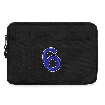 Number 6 Number Blue - Laptop bag 13" - black - Front
