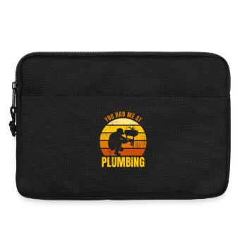 Vous m’avez eu à la plomberie - Sacoche pour ordinateur portable 13 pouces - noir - Devant