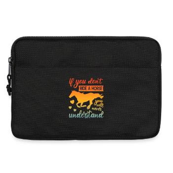 Amoureux des chevaux - Sacoche pour ordinateur portable 13 pouces - noir - Devant