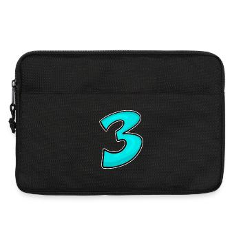 Trois - 3 - Numéro 3 - Numéro 3 - Sacoche pour ordinateur portable 13 pouces - noir - Devant