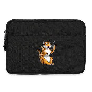 Tiger Schüler Wachsmalstifte Schule - Laptoptasche 13" - Schwarz - Vorne
