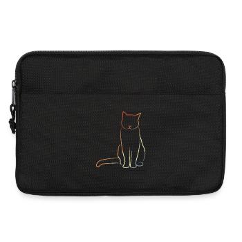 Chat au look vintage - Sacoche pour ordinateur portable 13 pouces - noir - Devant