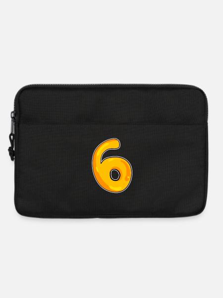Zahl 6 Nummer - Laptoptasche 13" - Schwarz
