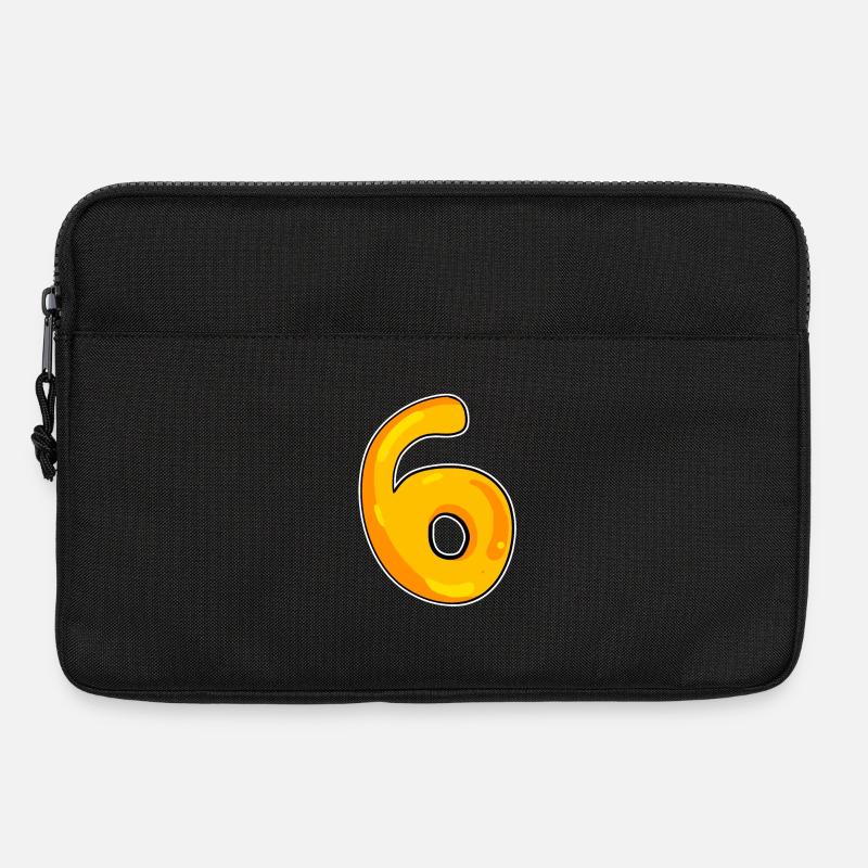 Zahl 6 Nummer - Laptoptasche 13" - Schwarz