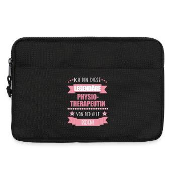 Lustiger Spruch für Physiotherapeutin – Geschenk - Laptoptasche 13" - Schwarz - Vorne