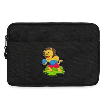 Löwe Boxer Boxhandschuhe Boxen - Laptoptasche 13" - Schwarz - Vorne