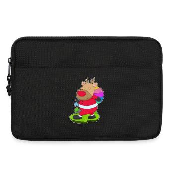 Sac de Noël en forme de renne - Sacoche pour ordinateur portable 13 pouces - noir - Devant