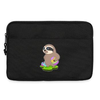 Faultier Ostern Ostereier - Laptoptasche 13" - Schwarz - Vorne