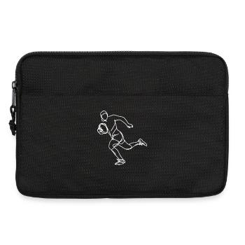Rugby Player Drawing - Laptop bag 13" - black - Front