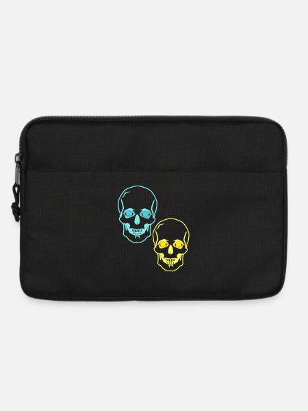 Schädel Totenköpfe Horror Fantasy Halloween Tod - Laptoptasche 13" - Schwarz