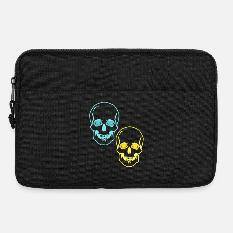 Schädel Totenköpfe Horror Fantasy Halloween Tod - Laptoptasche 13" - Schwarz
