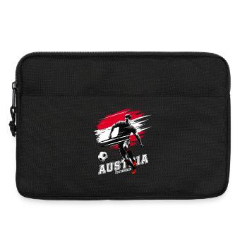 Football Autriche Autriche Flag Joueur de drapeau - Sacoche pour ordinateur portable 13 pouces - noir - Devant