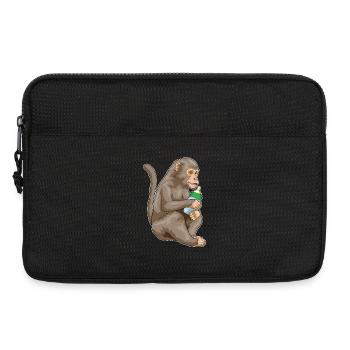 Monkey Baby Bottle - Laptop bag 13" - black - Front