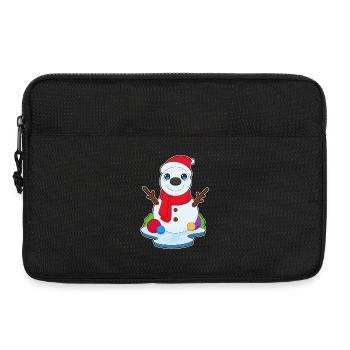 Schneemann Weihnachten Winter - Laptoptasche 13" - Schwarz - Vorne
