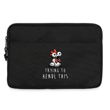 trying to hendl this huhn spruch dialekt mundart - Laptoptasche 13" - Schwarz - Vorne