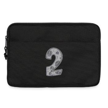 Zwei - 2 - Nummer Zahl Mond - Laptoptasche 13" - Schwarz - Vorne