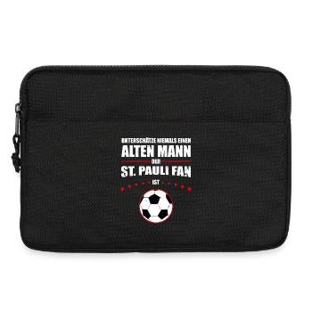 Alter Mann - St. Pauli Fan | Retro Vintage Design - Laptoptasche 13" - Schwarz - Vorne