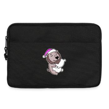 Leo Tired Sleeping Sleeping Girl - Laptop bag 13" - black - Front