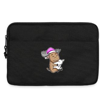 Moose Tired Sleeping Sleeping Girl - Laptop bag 13" - black - Front