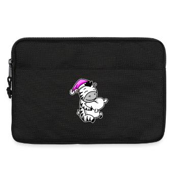 Zebra Tired Sleeping Sleeping Girl - Laptop bag 13" - black - Front