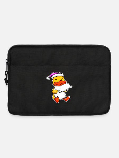 Ente Müde Ausschlafen Schlafen Mädchen - Laptoptasche 13" - Schwarz