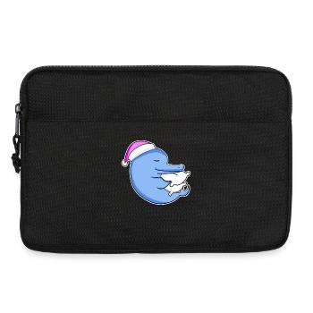 Dolphin Tired Sleeping Sleeping Girl - Laptop bag 13" - black - Front